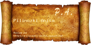 Pilinszki Anita névjegykártya